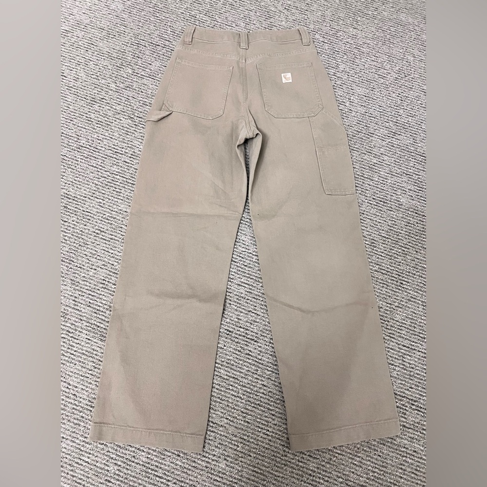 Aritzia TNA Greenwich high waisted relaxed twill carpenter pants 4 - Picture 4 of 6